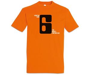 Urban Backwoods Houston 6 Hommes T-Shirt Orange Taille 4XL