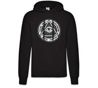Urban Backwoods Illuminati Eye Hoodie Sweats à Capuche Sweat-Shirt Noir Taille XL