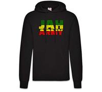 Urban Backwoods Jah Army Hoodie Sweats à Capuche Sweat-Shirt Noir Taille S