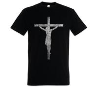 Urban Backwoods Jesus Cross Hommes T-Shirt Noir Taille M