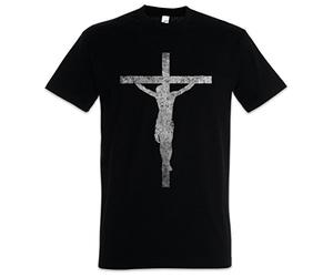 Urban Backwoods Jesus Cross Hommes T-Shirt Noir Taille XL