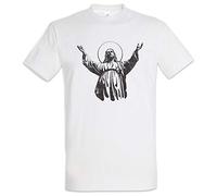 Urban Backwoods Jesus I Hommes T-Shirt Blanche Taille S