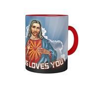 Urban Backwoods Jesus Loves You Tasse Avec Slogan Tasse à Café