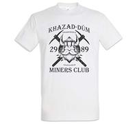 Urban Backwoods Khazad-Dum Miners Club Hommes T-Shirt Blanche Taille 4XL
