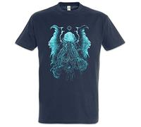 Urban Backwoods Lightning Cthulhu Hommes T-Shirt Bleu Taille 5XL