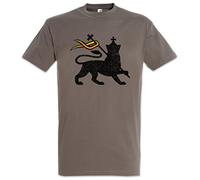 Urban Backwoods Lion of Judah I Hommes T-Shirt Gris Taille L