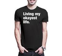 Urban Backwoods Living My Okayest Life T-shirt pour homme, Noir , XS-5XL