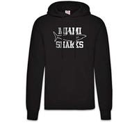 Urban Backwoods Miami Sharks Hoodie Sweats à Capuche Sweat-Shirt Noir Taille XL