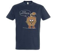 Urban Backwoods Moo I'm A Horse Hommes T-Shirt Bleu Taille L