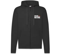 Urban Backwoods Mother Nature I Sweat à capuche zippé pour homme, Noir , XXL