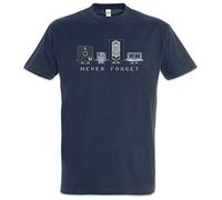 Urban Backwoods Never Forget Hommes T-Shirt Bleu Taille 3XL