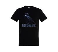 Urban Backwoods Nevermore Raven Hommes T-Shirt Schwarz Größe L