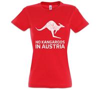 Urban Backwoods No Kangaroos in Austria Women Femme T-Shirt Rouge Taille M
