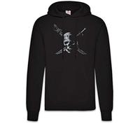 Urban Backwoods Pirate Skull Hoodie Sweats à Capuche Sweat-Shirt Noir Taille L