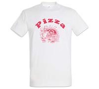 Urban Backwoods Pizza Box III Hommes T-Shirt Blanche Taille M