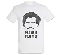 Urban Backwoods Plata O Plomo Hommes T-Shirt Blanche Taille M