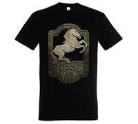 Urban Backwoods Prancing Pony Hommes T-Shirt Noir Taille S