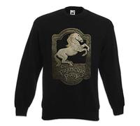 Urban Backwoods Prancing Pony Sweatshirt Pullover Sweater Pull Noir Taille 2XL