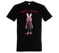 Urban Backwoods Robbie The Evil Rabbit Hommes T-Shirt Noir Taille L