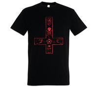 Urban Backwoods Satanic Cross Hommes T-Shirt Noir Taille M