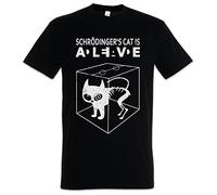 Urban Backwoods Schrödinger's Cat is Alive Dead II Hommes T-Shirt Noir Taille L