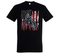 Urban Backwoods Skeleton Biker Hommes T-Shirt Noir Taille 2XL