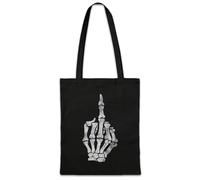 Urban Backwoods Skeleton Middle Finger Hipster Bag Sac en tissu, Noir , m