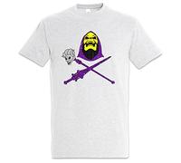 Urban Backwoods Skeletor Skull & Weapons Hommes T-Shirt Gris Taille 2XL