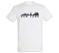 Urban Backwoods Skyline New York Hommes T-Shirt Blanche Taille 2XL