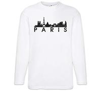 Urban Backwoods Skyline Paris T-Shirt à Manches Longues Long Sleeve Blanche Taille 5XL