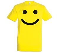 Urban Backwoods Smile Happy Hommes T-Shirt Jaune Taille L