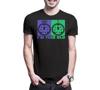 Urban Backwoods T-shirt « I'm This Old 6 Pin Plug » pour homme, Noir , XXL-5XL