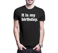 Urban Backwoods T-shirt « It is My Birthday » pour homme, Noir , XXL-5XL