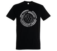 Urban Backwoods Technology Circle Hommes T-Shirt Noir Taille 2XL