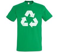 Urban Backwoods The Big Green Vintage Recycle Logo Hommes T-Shirt Vert Taille XL