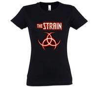 Urban Backwoods The Strain Biohazard Logo Women Femme T-Shirt Noir Taille XL