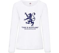 Urban Backwoods This is Scotland Women Femme T-Shirt à Manches Longues Blanche Taille S