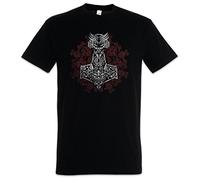 Urban Backwoods Thors Hammer Ornaments Hommes T-Shirt Noir Taille 2XL