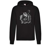 Urban Backwoods Viking Ship VIII Hoodie Sweats à Capuche Sweat-Shirt Noir Taille M