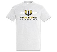 Urban Backwoods Wayne Enterprises Logo Hommes T-Shirt Gris Taille S