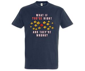 Urban Backwoods What If You're Right and They're Wrong ? Hommes T-Shirt Bleu Taille L