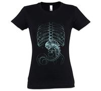 Urban Backwoods Xenomorph Alien Women Femme T-Shirt Noir Taille L