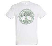 Urban Backwoods Yggdrasil Circle Hommes T-Shirt Blanche Taille L
