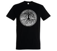 Urban Backwoods Yggdrasil Tree Logo II Hommes T-Shirt Noir Taille 2XL