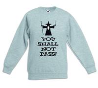 Urban Backwoods You Shall Not Pass Kids Enfants Garçon Fille Pullover Sweat-Shirt Gris Taille 12 Ans
