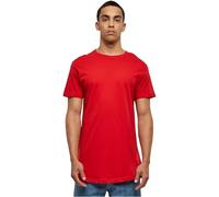 Urban Classics Shaped Long Tee Homme Manches Courtes Ourlet Arrondi Col Rond Basique Streetwear Minimaliste 100% Coton Jersey, Rouge (Fire Red 697), XS