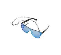 Urban Classics 103 Chain Sunglasses Montures de Lunettes, Noir (Blk/Blue), Taille Unique Mixte Adulte