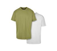 Urban Classics 2-Pack T-Shirt Épais Oversize Homme Newolive/Blanc S