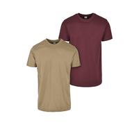 Urban Classics 2-Pack T-Shirts Basiques Homme Kaki/Vin Rouge 4XL