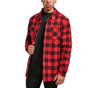 Urban Classics - A Carreaux Flannel Padded Chemise rouge